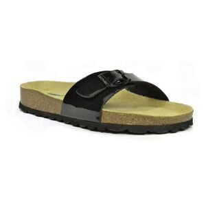 Sanosan Womens/Ladies Malaga Lacquered Sandals / Black/Brown
